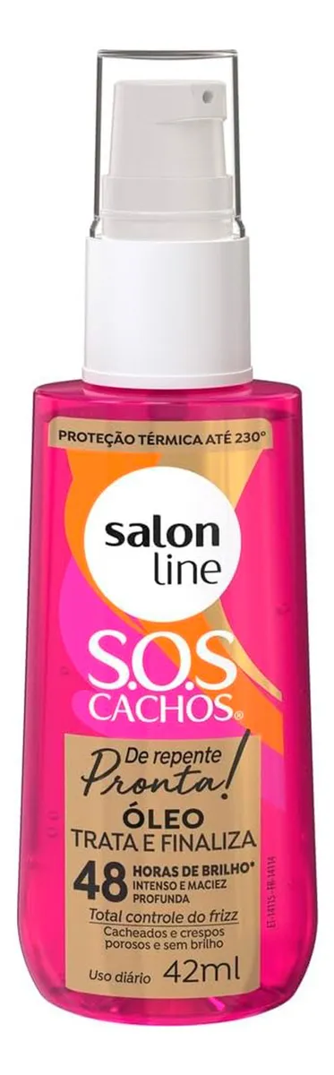 Óleo Proteção Térmica Reparador De Cachos 42ml, Salon Line