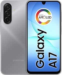 Celular Samsung Galaxy A17, 256GB, 8GB, 50MP Tela 6.7", IP54 - Cinza