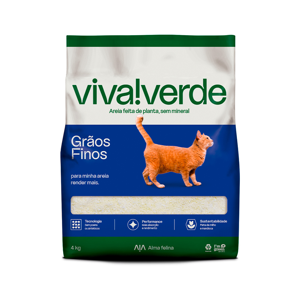 Areia Viva Verde - Grãos Finos - 4kg