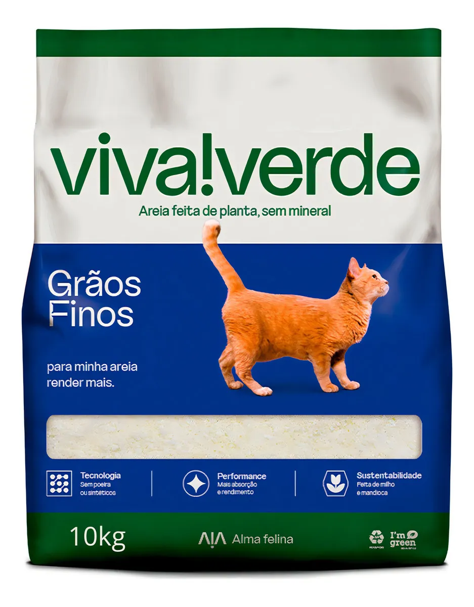 Areia Viva Verde Grãos Finos 10kg